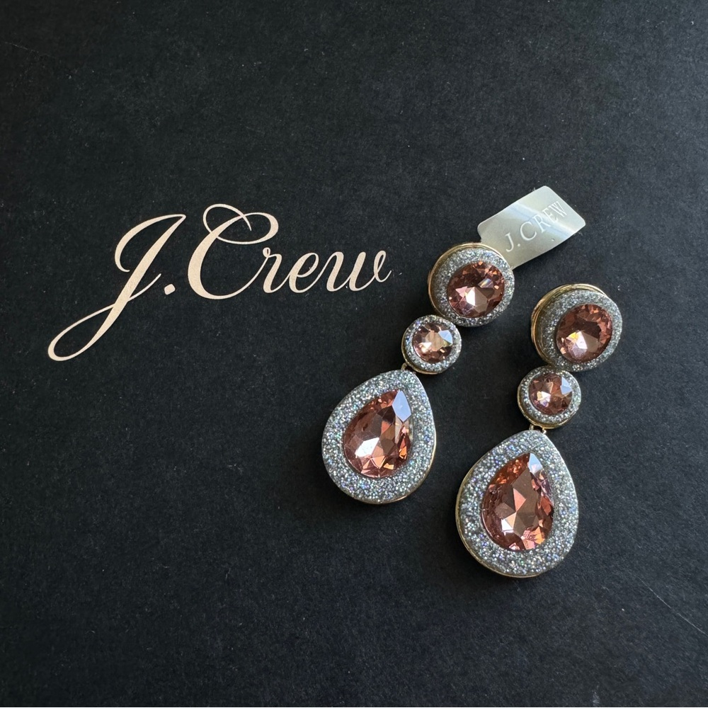 🌱 J. Crew Dazzling glitter Brûlée earrings